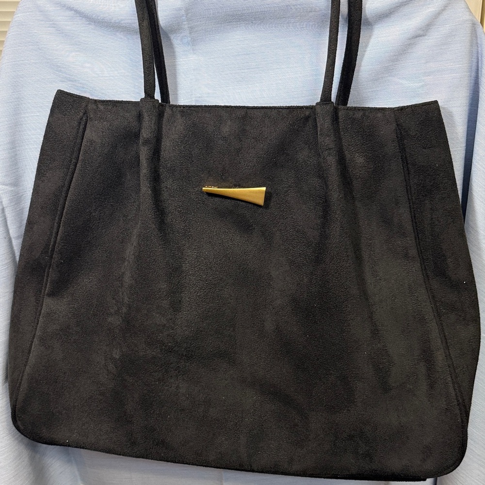 Donna Karan Black Tote with Gold Accent